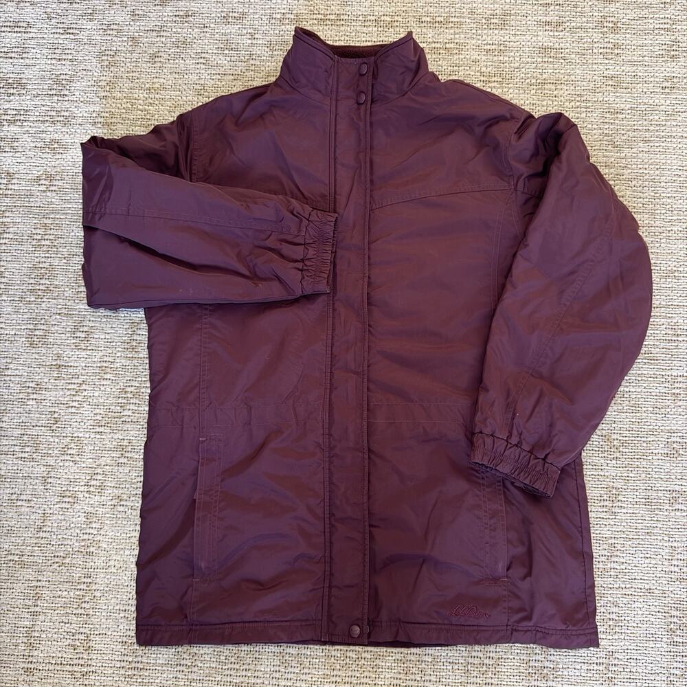 LL Bean Women's Regular Large Burgundy Insulated Warm Winter Jacket